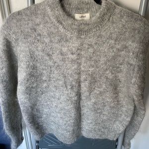 Aritzia Cropped Fuzzy Sweater
